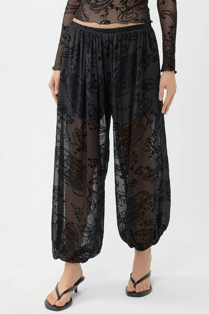 Ontspannen Pas Flockprint Tull Broek