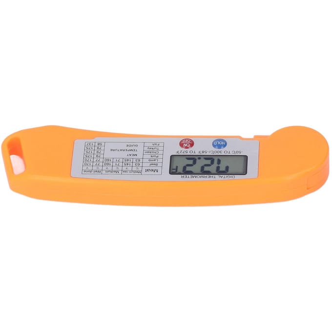 Digitale Elektronische Voedselthermometer Opvouwbaar Intelligent Direct Afleesbare Thermometer voor Koken white