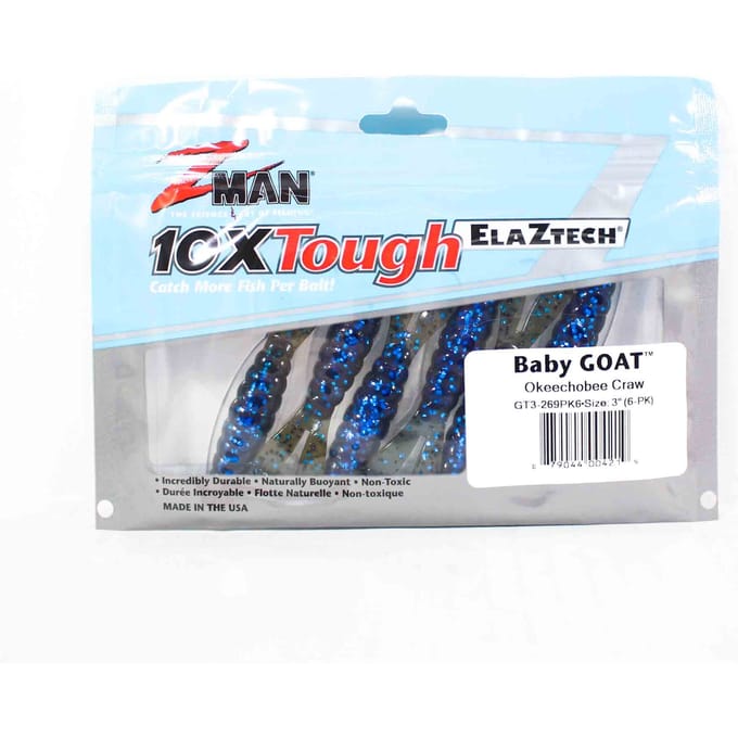 Zman Soft Lure Baby Geit 3 ​​Inch 6/Pack Okeechobee Craw (4219)