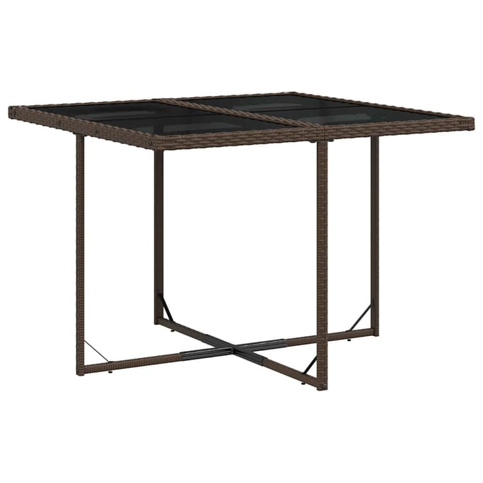vidaXL - 9-delige - Tuinset - met - kussens - poly - rattan - bruin