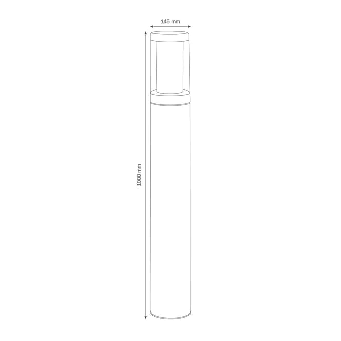 LCD Tuinpadverlichting 1257 van roestvrij staal, zeewaterbestendig, 100 cm
