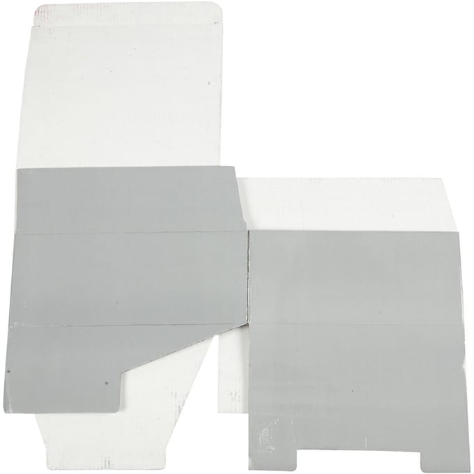 Kartonnen doos, H: 10 cm, L: 25 cm, B: 22 cm, lichtgrijs, 1 stuk