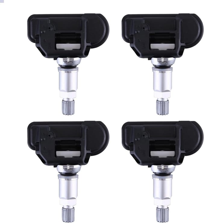 Bandenspanningssensor - TPMS sensor - Veilig Rijden - Voorgeprogrammeerd - 4 stuks - Zilverzwart