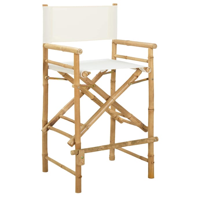 vidaXL - Vouwbare - Regisseursstoel - 2 - st - Naturel - Bamboe