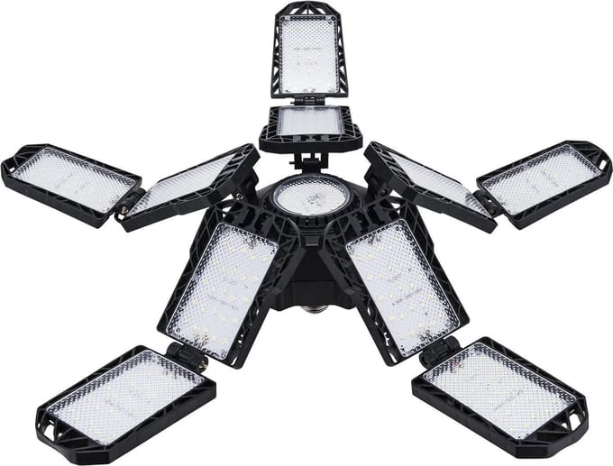 Mercadome® Verlichting - LED - Garage - Werkplaats - 10 verstelbare panelen - 2-delige set