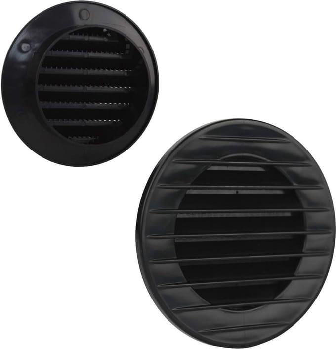 Rond Ventilatiemondstuk met Insectengaas - Keuze uit Diverse Kleuren en Maten
