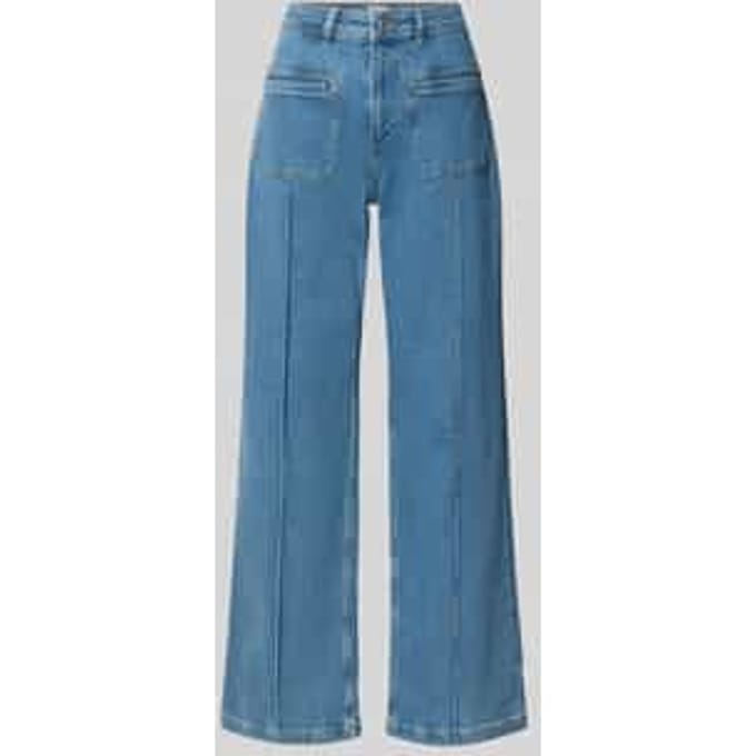 Wide & loose fit jeans van katoenmix
