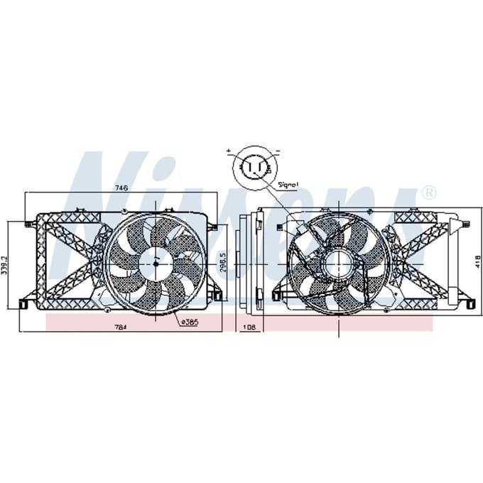 Koelventilatorwiel, motorkoeling NISSENS 85827