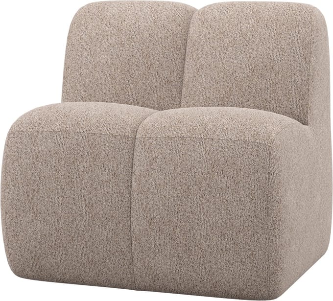WOOOD Mojo Eetbankje 84 cm Met Rugleuning - Wollig - Donkerzand