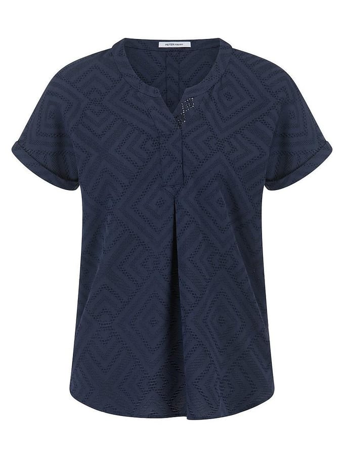Lange blouse Van Peter Hahn blauw