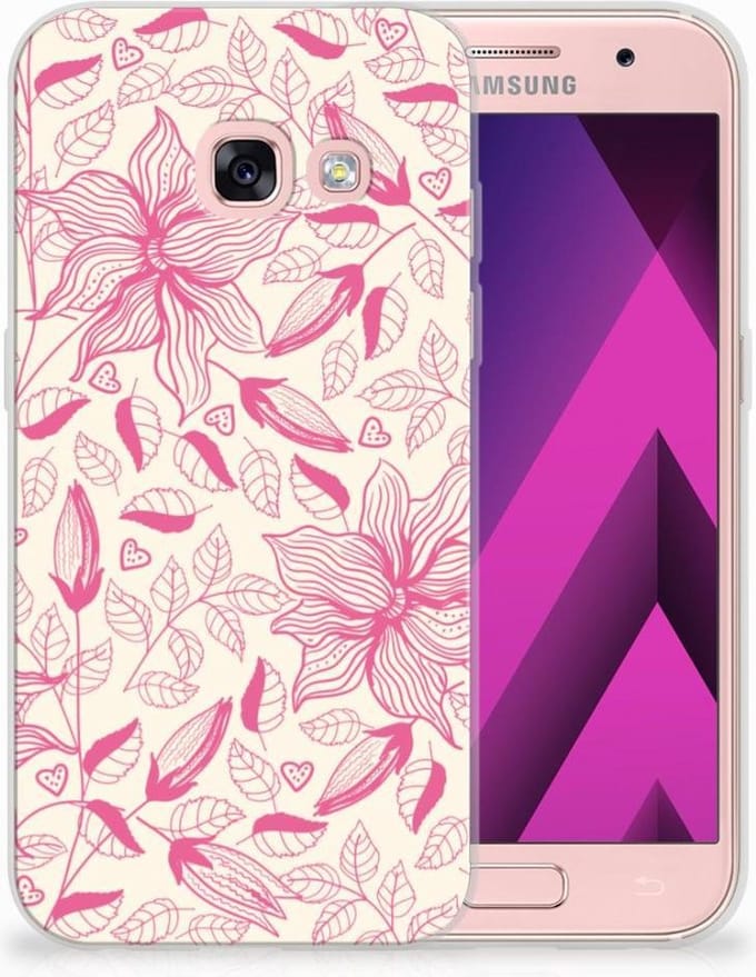Samsung Galaxy A3 2017 TPU Case Pink Flowers