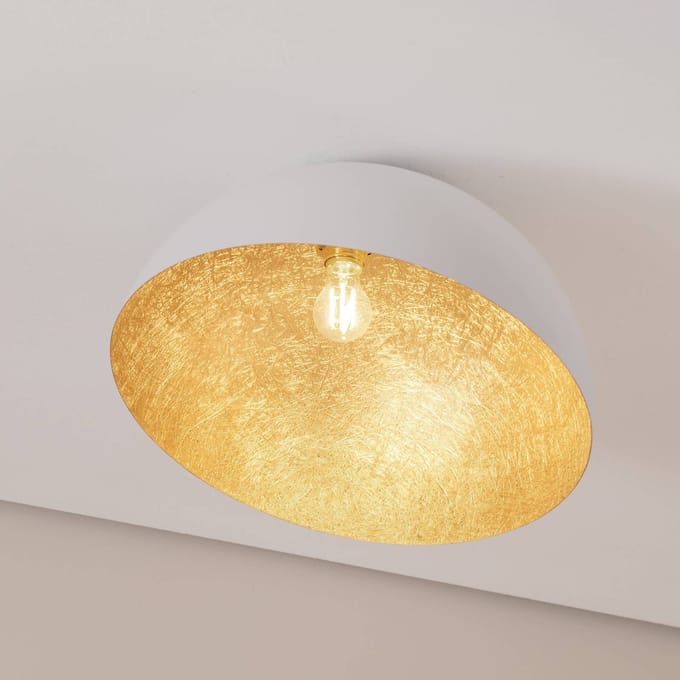 SIGMA Plafondlamp Sfera, Ø 50 cm, wit/goud