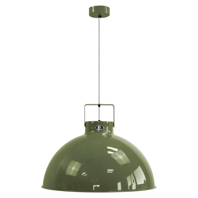 Jieldé Dante D675 hanglamp, olijfgroen, Ø 67,5cm