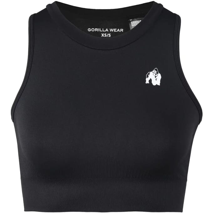 Gorilla Wear Olivia Seamless Crop Top - Zwart - M/L