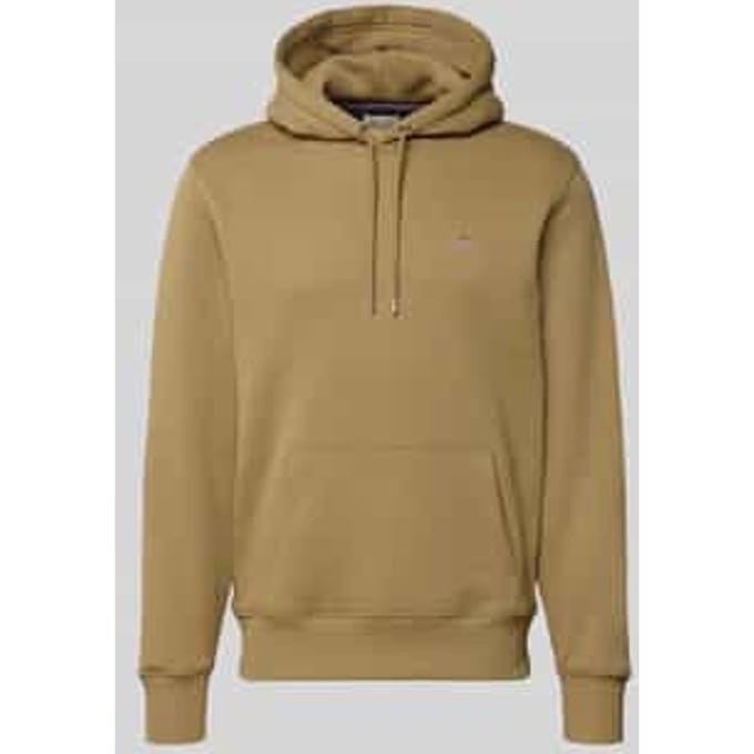 Gant Trui Shield Hoodie Subtle Logo Light Taupe / male