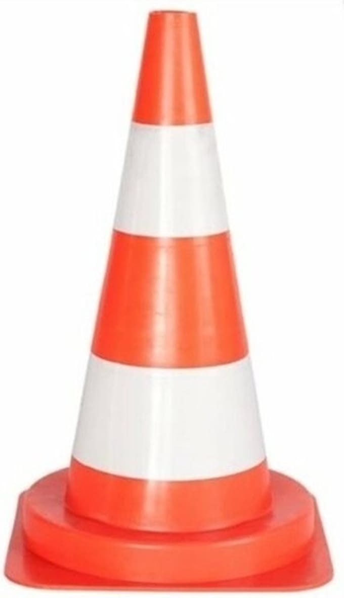 ARBOcentrum - Verkeerskegel - Oranje wit - 50 cm - Hard
