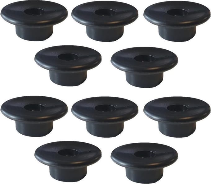 10x koordhouder 31mm rond kunststof