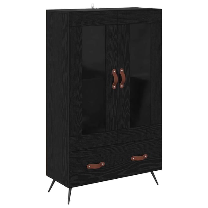 vidaXL Highboard Zwart Eiken 69,5 x 31 x 115 cm