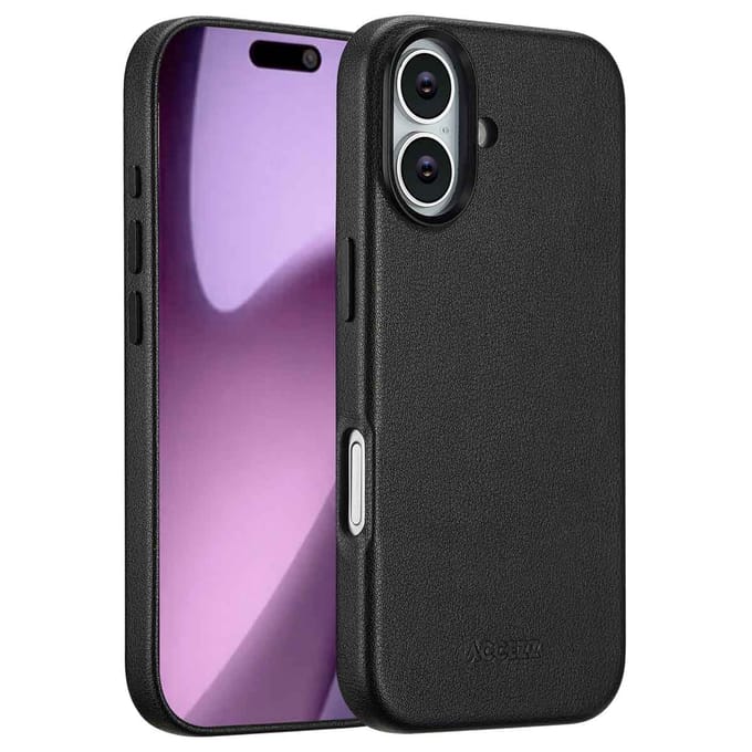 Accezz Hoesje - Geschikt voor iPhone 17 - geschikt voor MagSafe Leather Backcover - Black