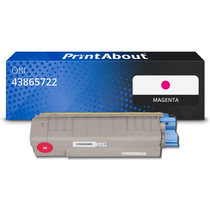PrintAbout huismerk Toner 43865722 Magenta Geschikt voor OKI