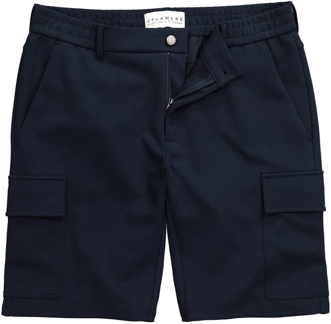 JP 1880 - Heren - Cargo-bermuda FLEXNAMIC® duurzaam trui gerecycled polyester - Navy blauw - Maat 58