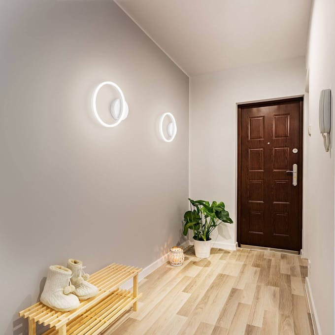 Fabas Luce LED wandlamp Giotto, 1-lamp, wit