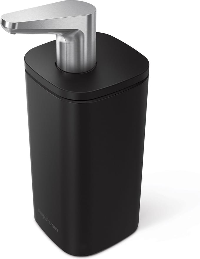 Simplehuman - Zeepdispenser 295 ml - Zwart - Roestvast Staal