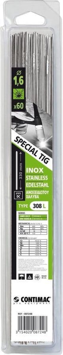 GYS TIG RVS Lasstaven 308L O1,6 x 330 mm - 60 stuks