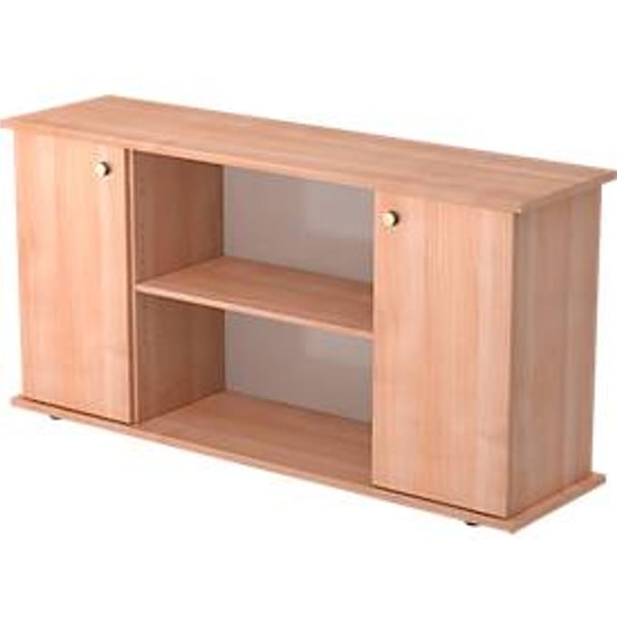 Sideboard ULM, H 840 x B 1661 x D 448 mm, notenhoutpatroon