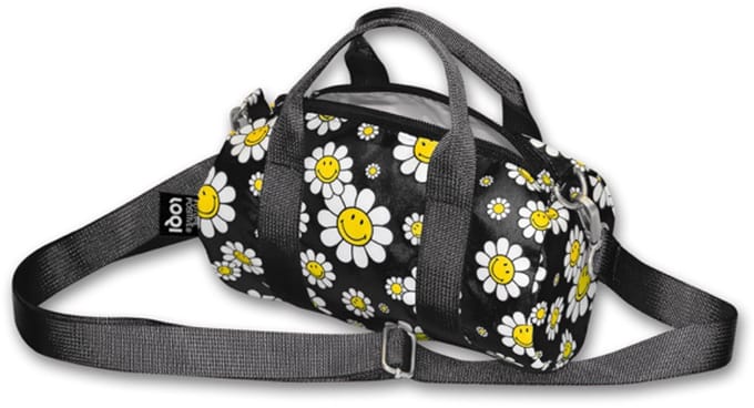 LOQI Weekender Small - Flowers Black gerecycled