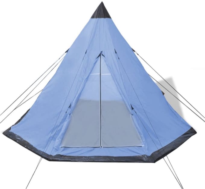 Tent 4-persoons blauw