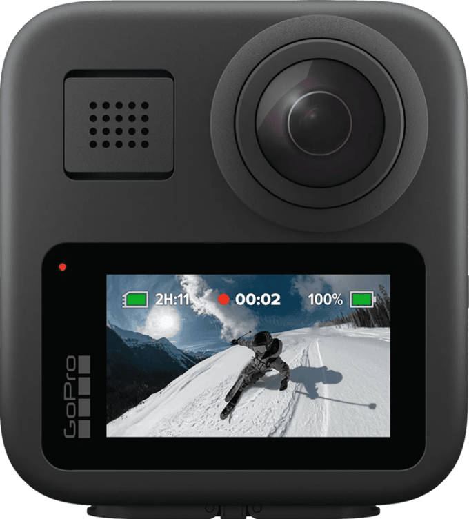 GoPro MAX 360 Actioncam 5.3K, 4K, 2.7K, Full-HD, Bluetooth, Dual-display, Touchscreen, Stofdicht, Waterdicht, WiFi, Time-lapse, Beeldstabilisering,