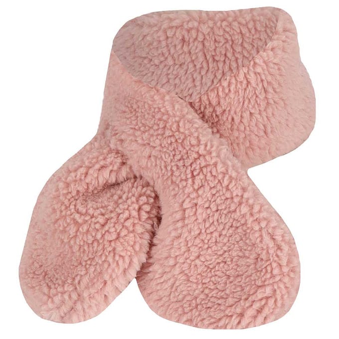 Sarlini - Baby Sjaal winter - Teddy Wol - 0/6 M - Licht Roze