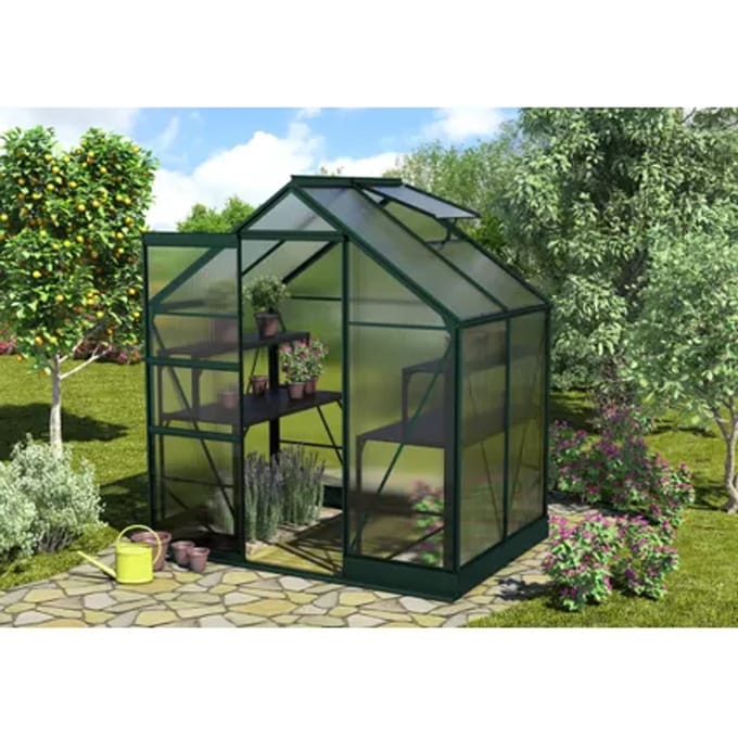 Vitavia Tuinkas Apollo 2500 - Polycarbonaat 6mm - Smaragd - 195x137x207cm