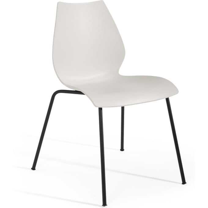 Kartell Maui stoel - lichtgrijs - zwart