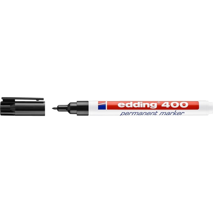 Edding 400 Permanent Marker Zwart, 1mm, 10 Stuks