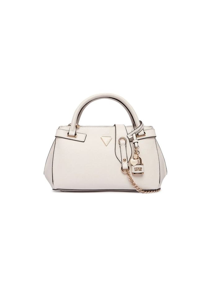 GUESS handtas schoudertas Serenova Girlfriend Satchel Cream White crème