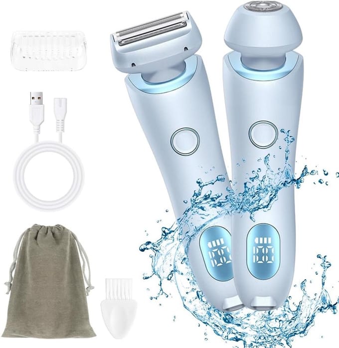 Elektrisch Scheerapparaat en Bikini Trimmer voor Vrouwen - Waterdicht & Oplaadbaar