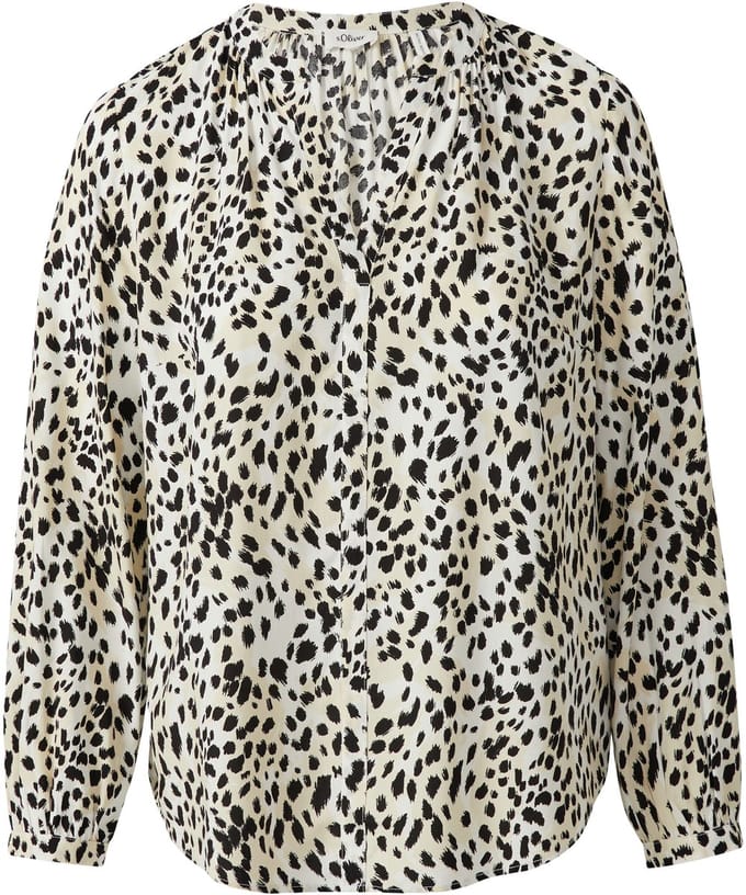 Dames tuniek blouse in gemengde viscose met all-over print s.Oliver