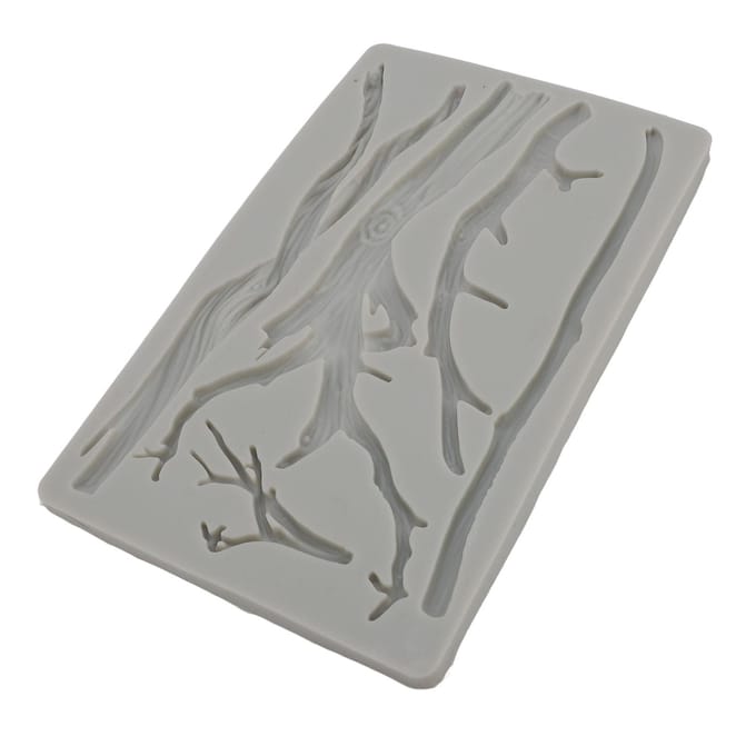 Outil de Moulage en Silicone Forme Branche d'Arbre pour Chocolat Argile Fabrication de Bougies Décoration de Gâteaux gray