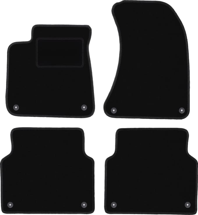 Zwarte veloursmatten voor: Audi A8 D4 sedan (2009-2017)