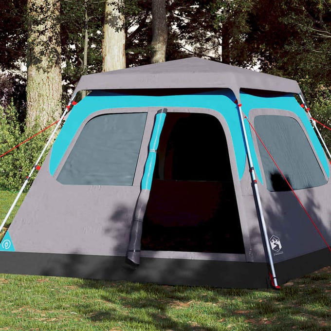vidaXL - Koepeltent - 4-persoons - snelontgrendeling - blauw