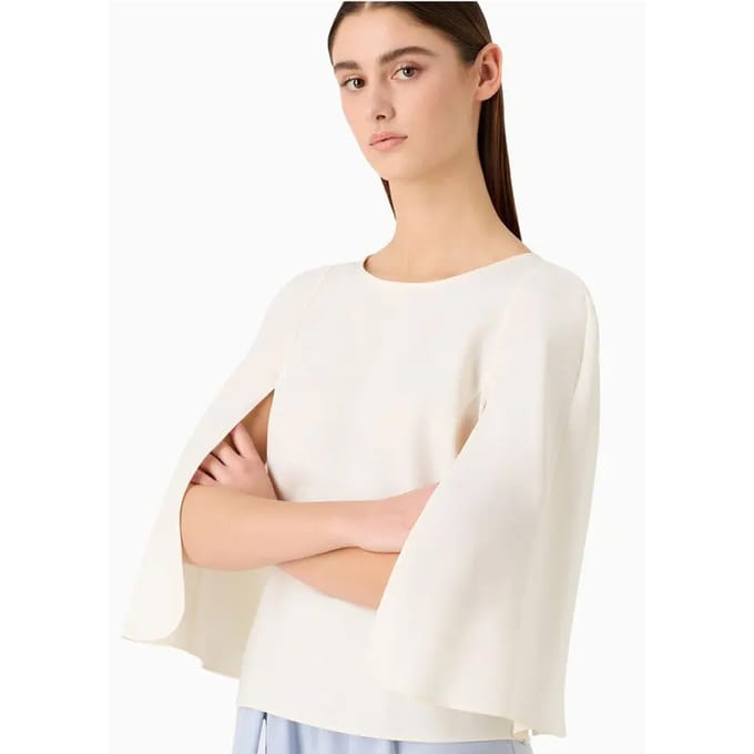 Emporio Armani Dames Effen Top (Wit)