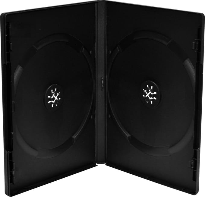 MediaRange | DVD Videobox | 14mm | 2 Disc | Zwart | 5 Stuks