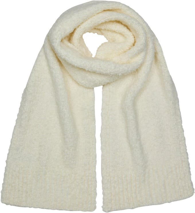 FALKE Selection Bouclé sneldrogend warm wol wintersjaal unisex wit - maat ONESIZE