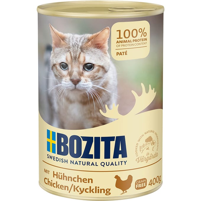 Bozita  6 x 410 g Nat Kattenvoer - Kip