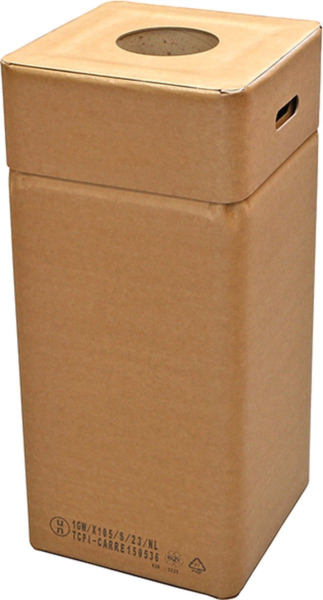 Vlamdovende afvalbak van karton 105 liter