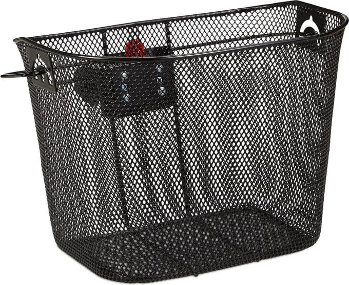 3x fietsmand voorop fiets - stuurmand - afneembaar - fietsmand stuur - metaal