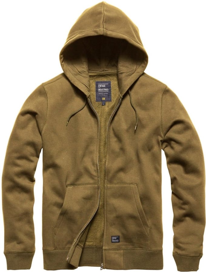 Vintage Industries Sweatjack Redstone Sweatshirt met capuchon Taupe