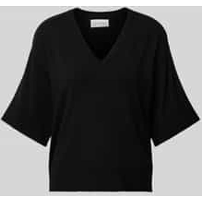 Oversized T-shirt van viscose met V-hals, model 'Eslina'